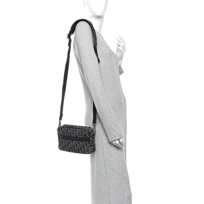 Christian Dior HOMME Oblique Jacquard Safari Messenger Navy Blue 2 of 9