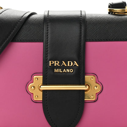 Prada City Calf Saffiano Cahier Bag Geranio Black 8 of 11
