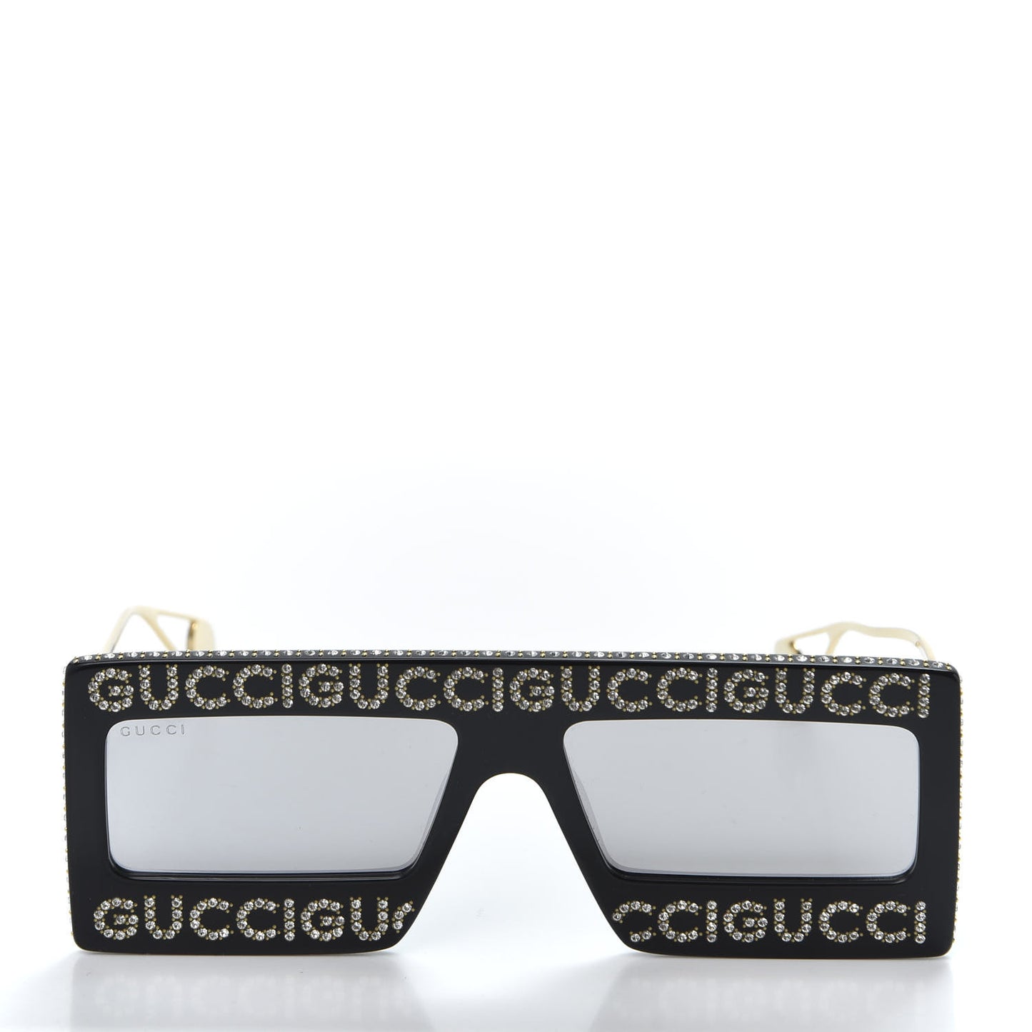 Acetate Crystal Mask-Frame Sunglasses GG0431S Black