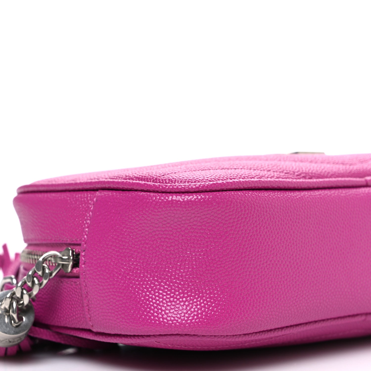 Saint Laurent Grain De Poudre Matelasse Monogram Mini Lou Camera Bag Fuxia Electrique 9 of 10