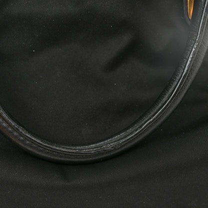 Prada Tessuto Nylon Soft Calfskin Shopping Satchel Black 13 of 14