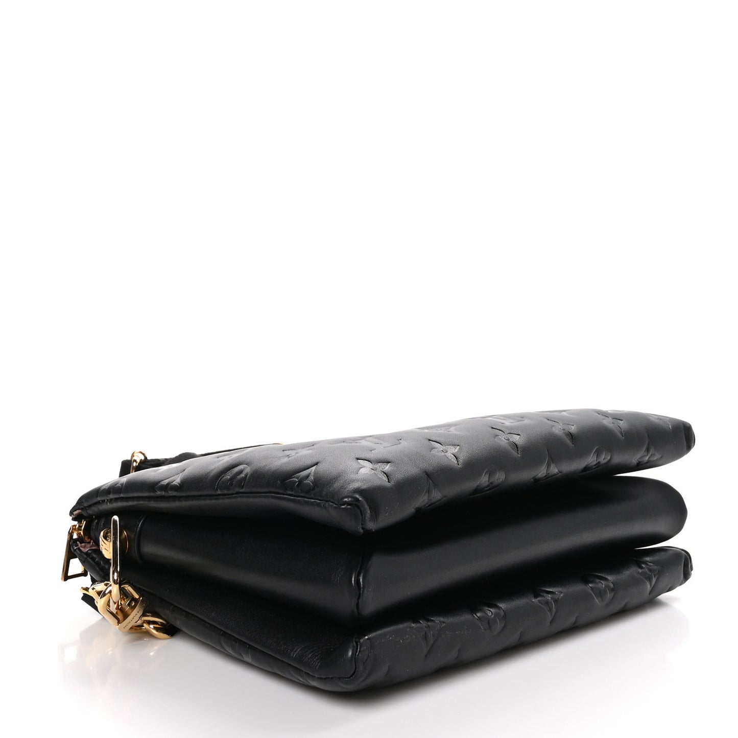 Lambskin Embossed Monogram Coussin PM Black