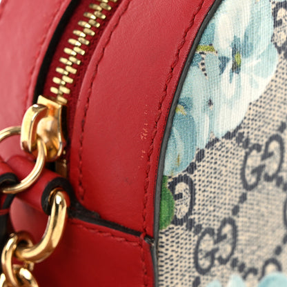 Gucci GG Supreme Monogram Blooms Mini Chain Shoulder Bag Beige Blue Navy Hibiscus Red 12 of 14