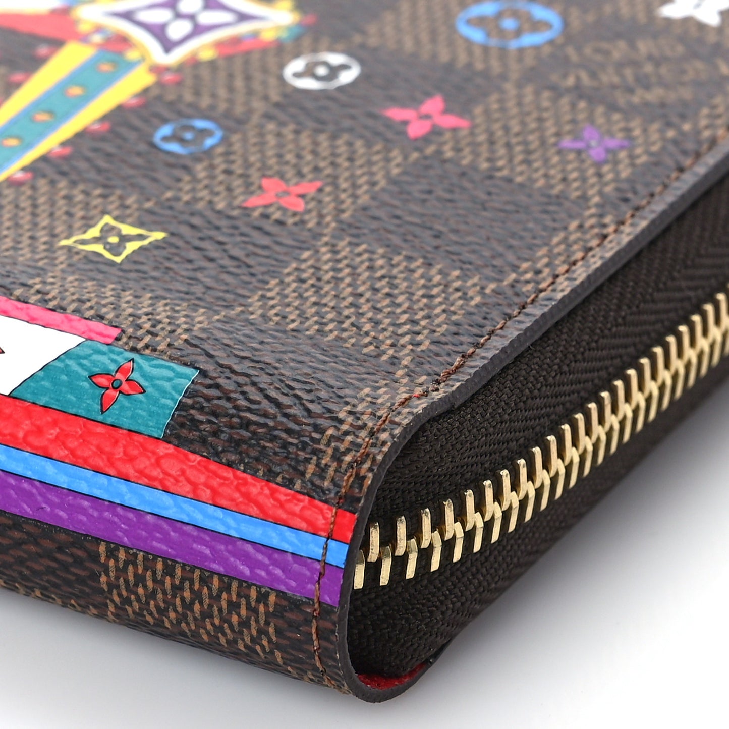 Damier Ebene 2020 Christmas Animation Bumper Cars Zippy Wallet Coquelicot