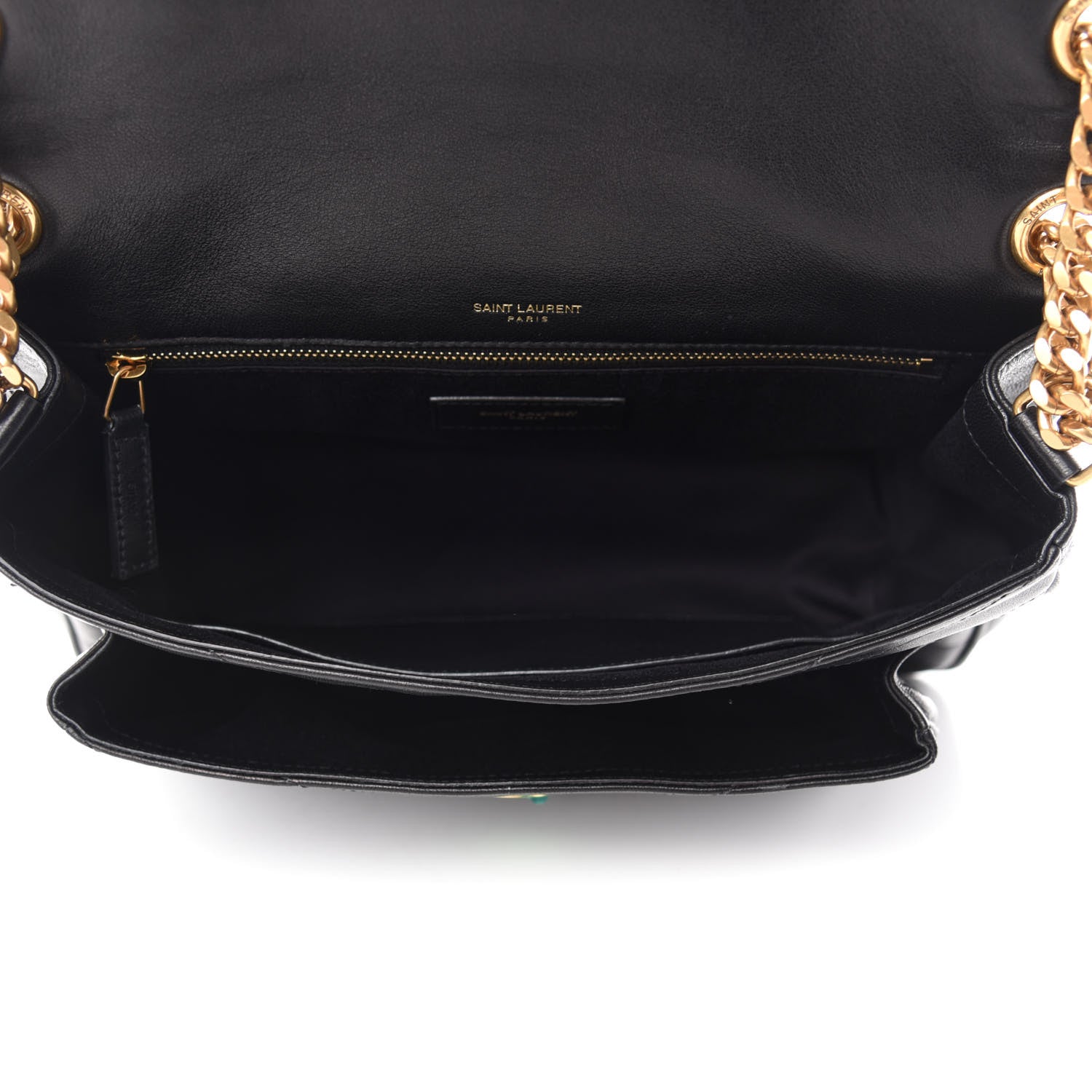 Saint Laurent Lambskin Matelasse Monogram Medium Niki Chain Satchel Black 5 of 11