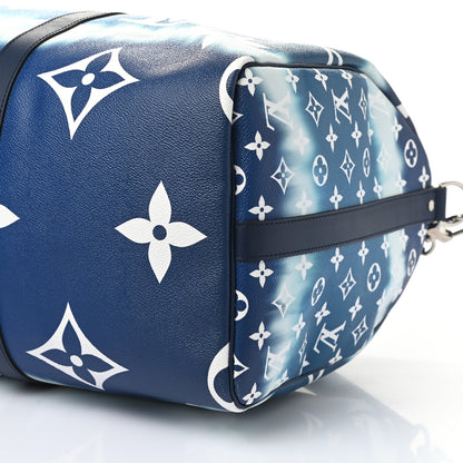 Louis Vuitton Monogram Escale Keepall Bandouliere 50 Blue 8 of 9