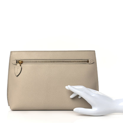 Burberry Grainy Calfskin Wristlet Clutch Stone 2 of 9