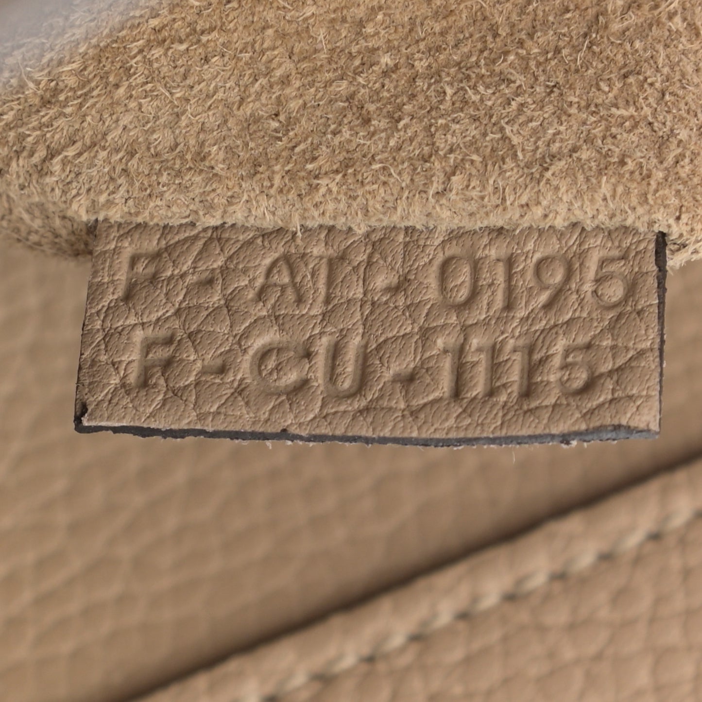 Drummed Calfskin Micro Luggage Dune