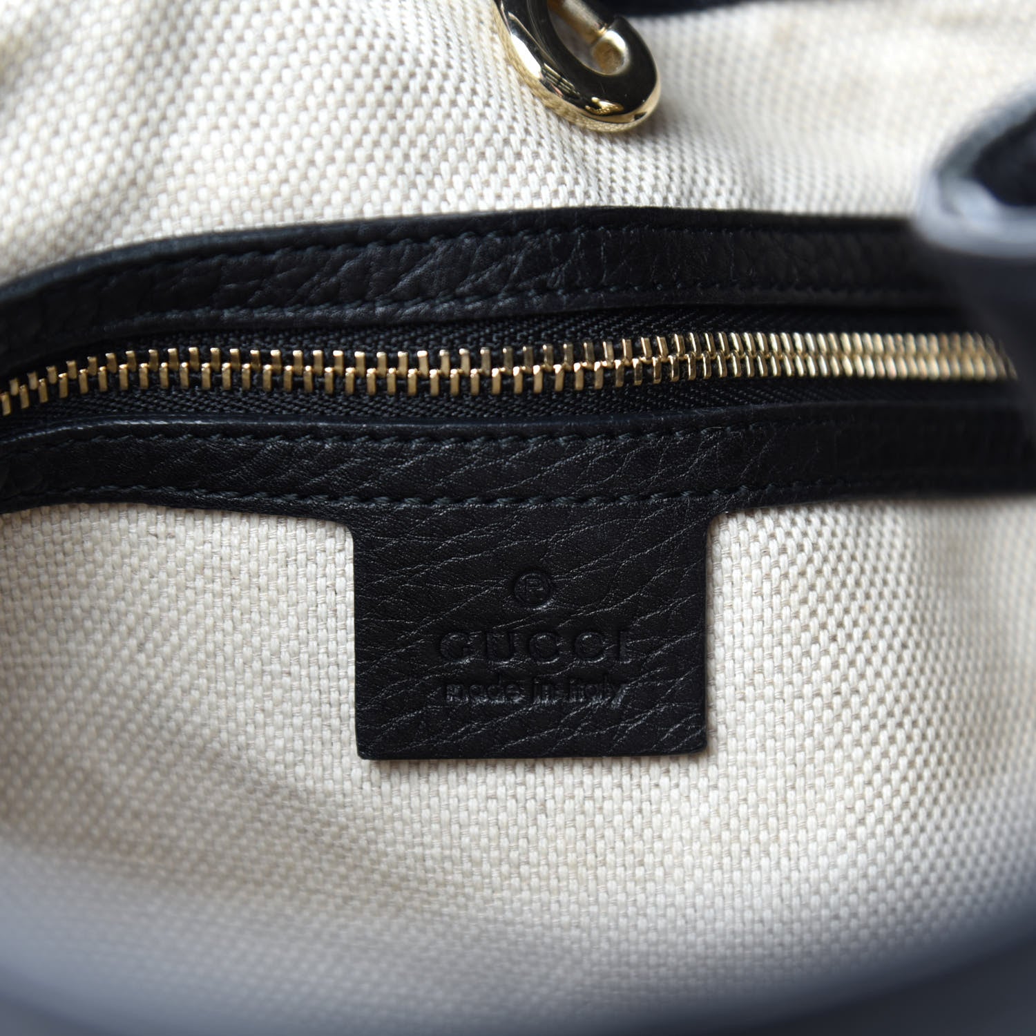 Gucci Pebbled Calfskin Medium Soho Chain Shoulder Bag Black 12 of 14