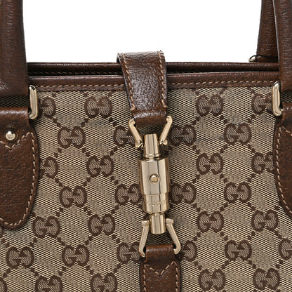 Gucci Monogram Piston Lock Tote Brown 8 of 10