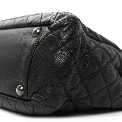 Chanel Caviar Quilted Small Shopping Tote Black 10 of 11