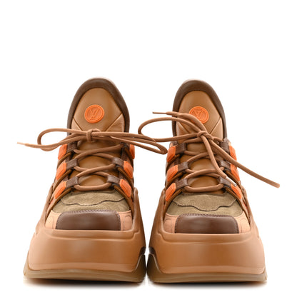 Louis Vuitton Calfskin Suede LV Archlight 2.0 Platform Sneakers 35.5 Caramel 2 of 9