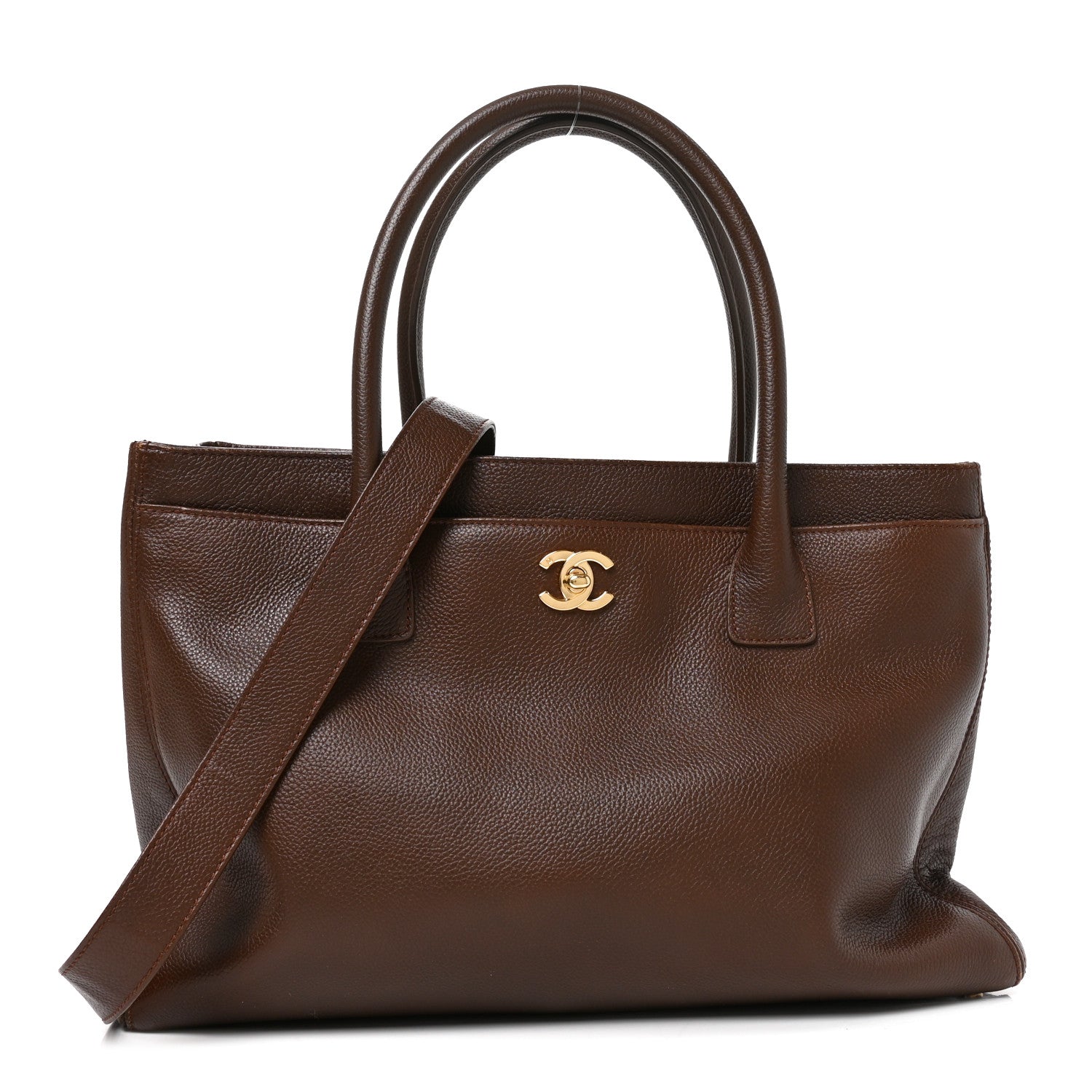 Chanel Calfskin Cerf Executive Shopper Tote Brown 1 of 11
