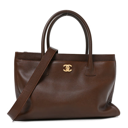 Chanel Calfskin Cerf Executive Shopper Tote Brown 1 of 11