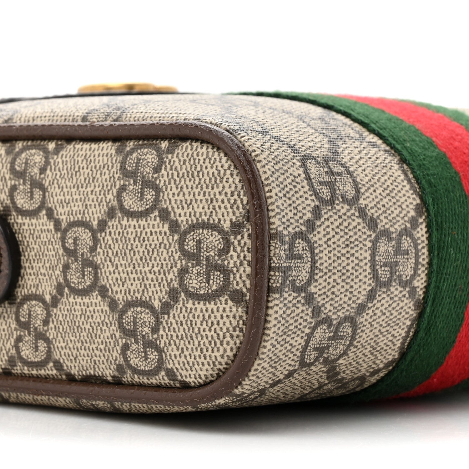Gucci GG Supreme Monogram Web Mini Ophidia Messenger Brown 10 of 10