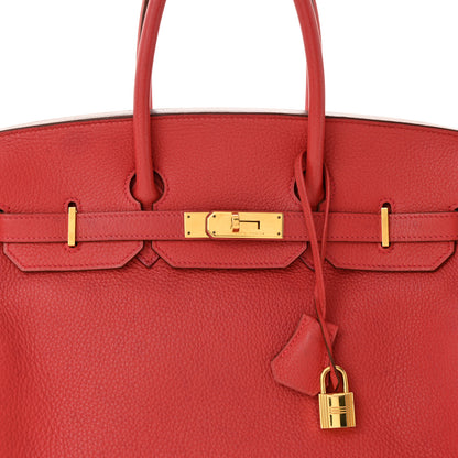 Hermes Taurillon Clemence Birkin 35 Bougainvillea 8 of 14