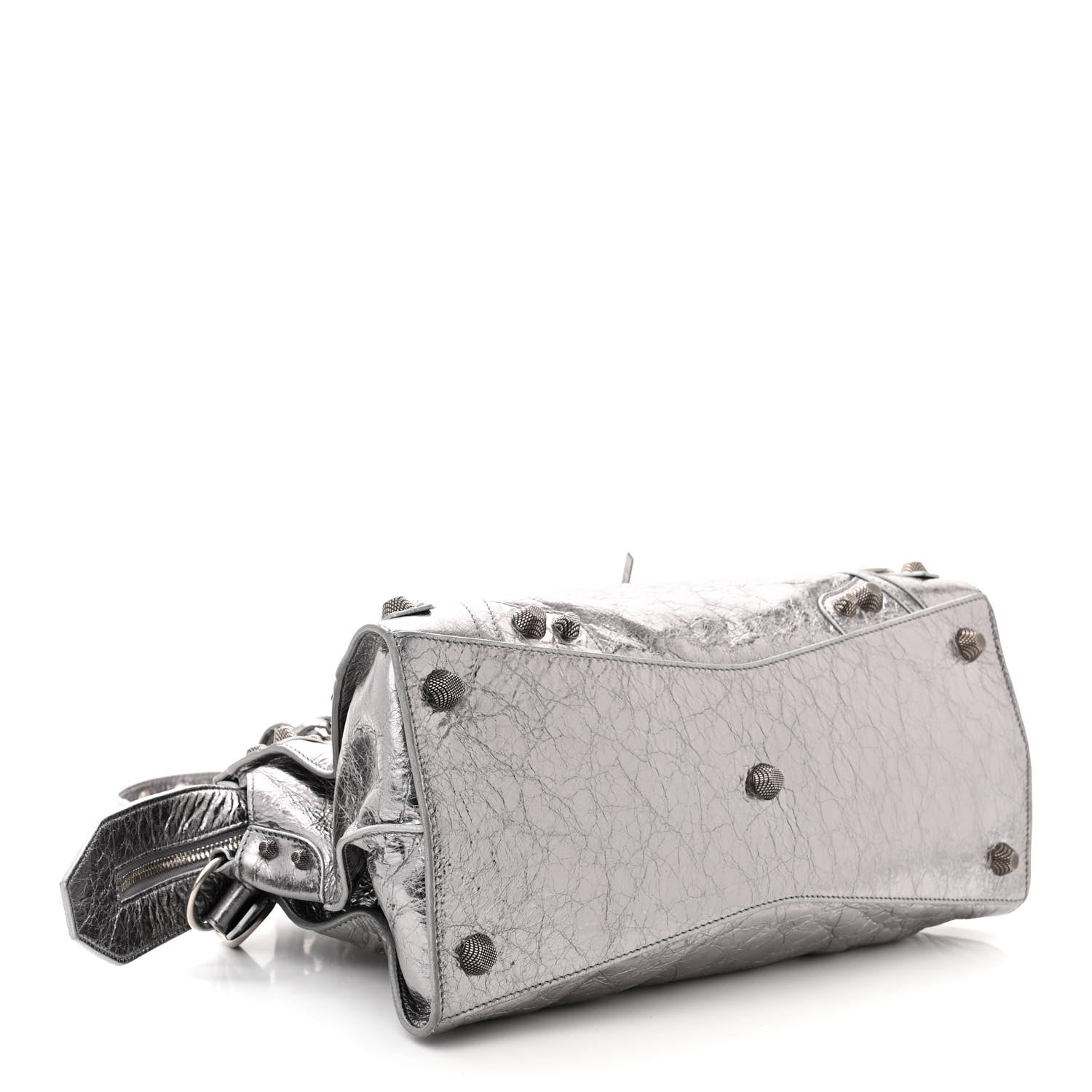 Balenciaga Metallic Agneau Arena Neo Cagole City Silver 1479818