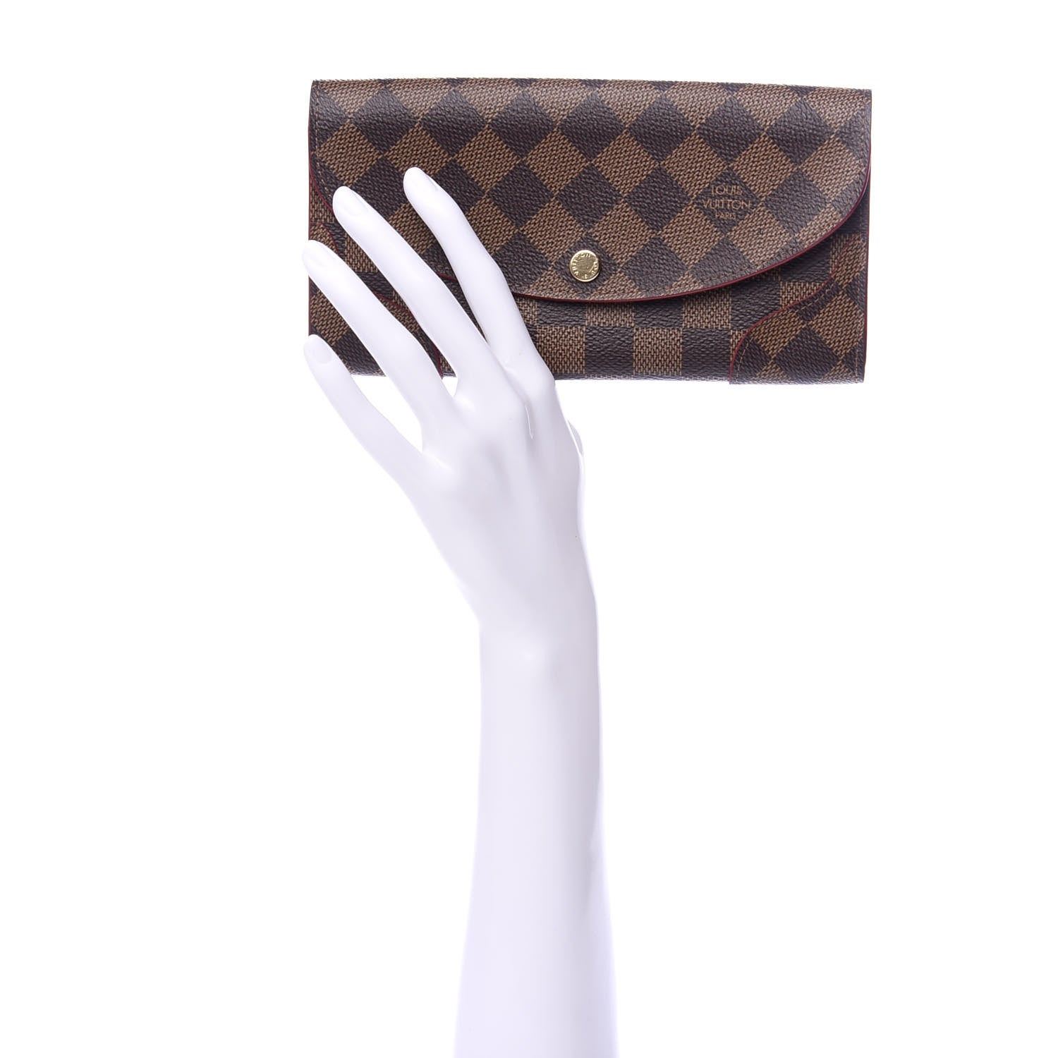 Louis Vuitton Damier Ebene Caissa Wallet Cherry 2 of 7