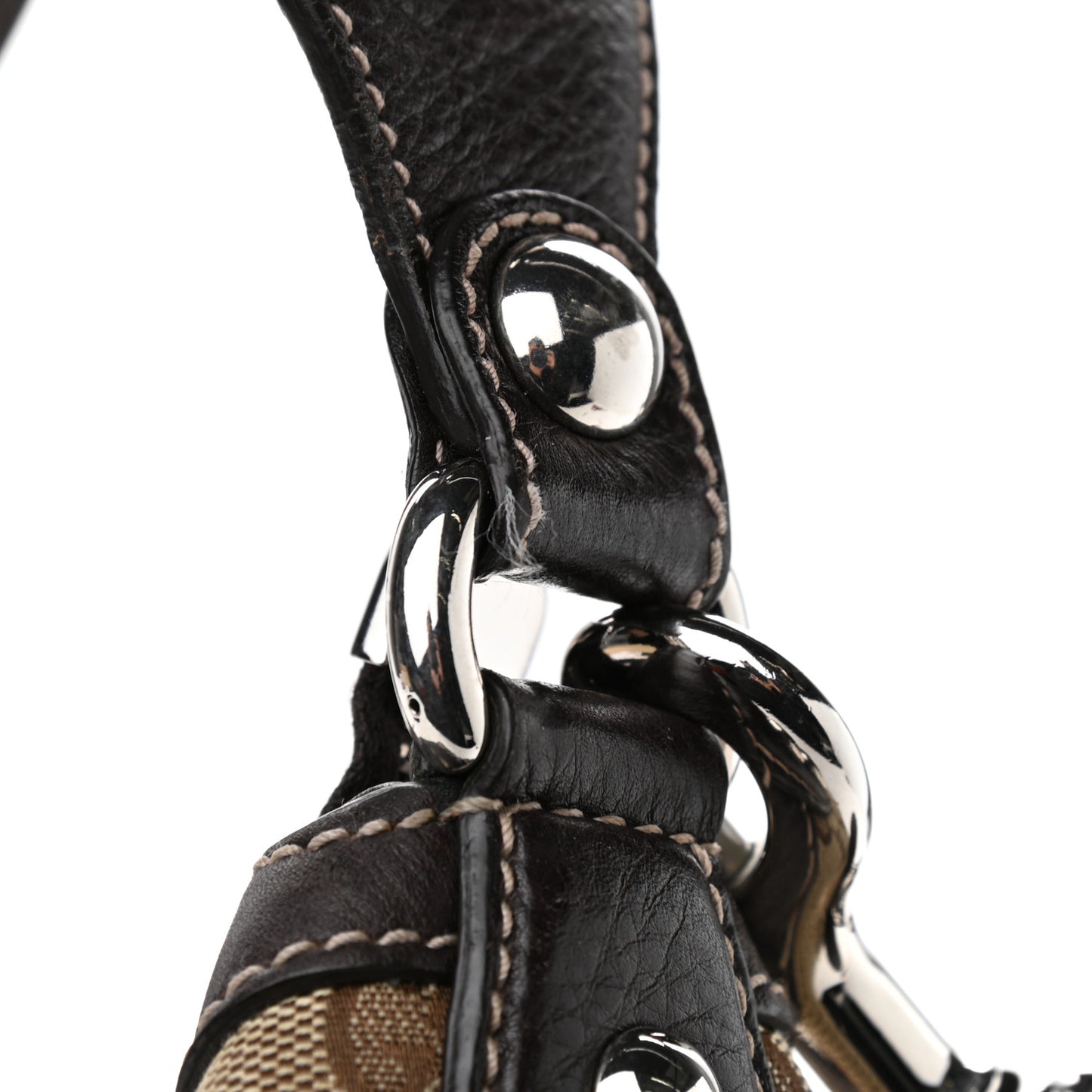 Monogram Medium Icon Bit Hobo Dark Brown