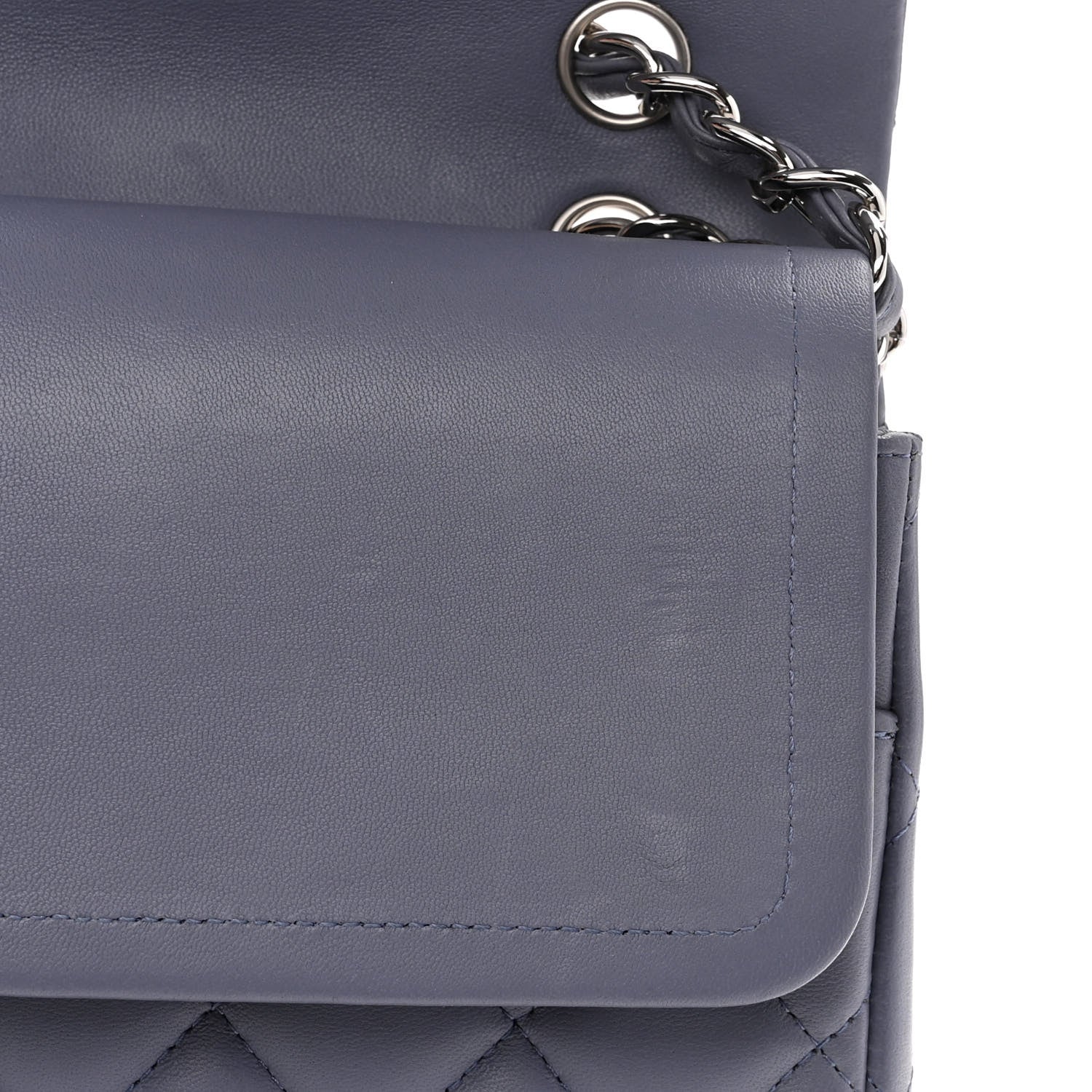 Chanel Lambskin Quilted Maxi Double Flap Purple 10 of 12