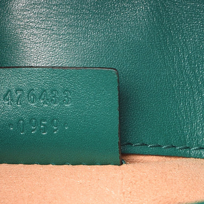 Gucci Calfskin Matelasse Super Mini GG Marmont Shoulder Bag Emerald Green 7 of 10