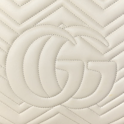 Gucci Calfskin Matelasse Medium GG Marmont Tote White 11 of 12