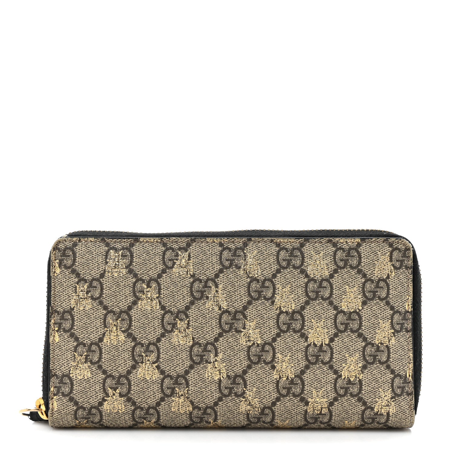 Gucci GG Supreme Monogram Bees Zip Around Wallet 1 of 16