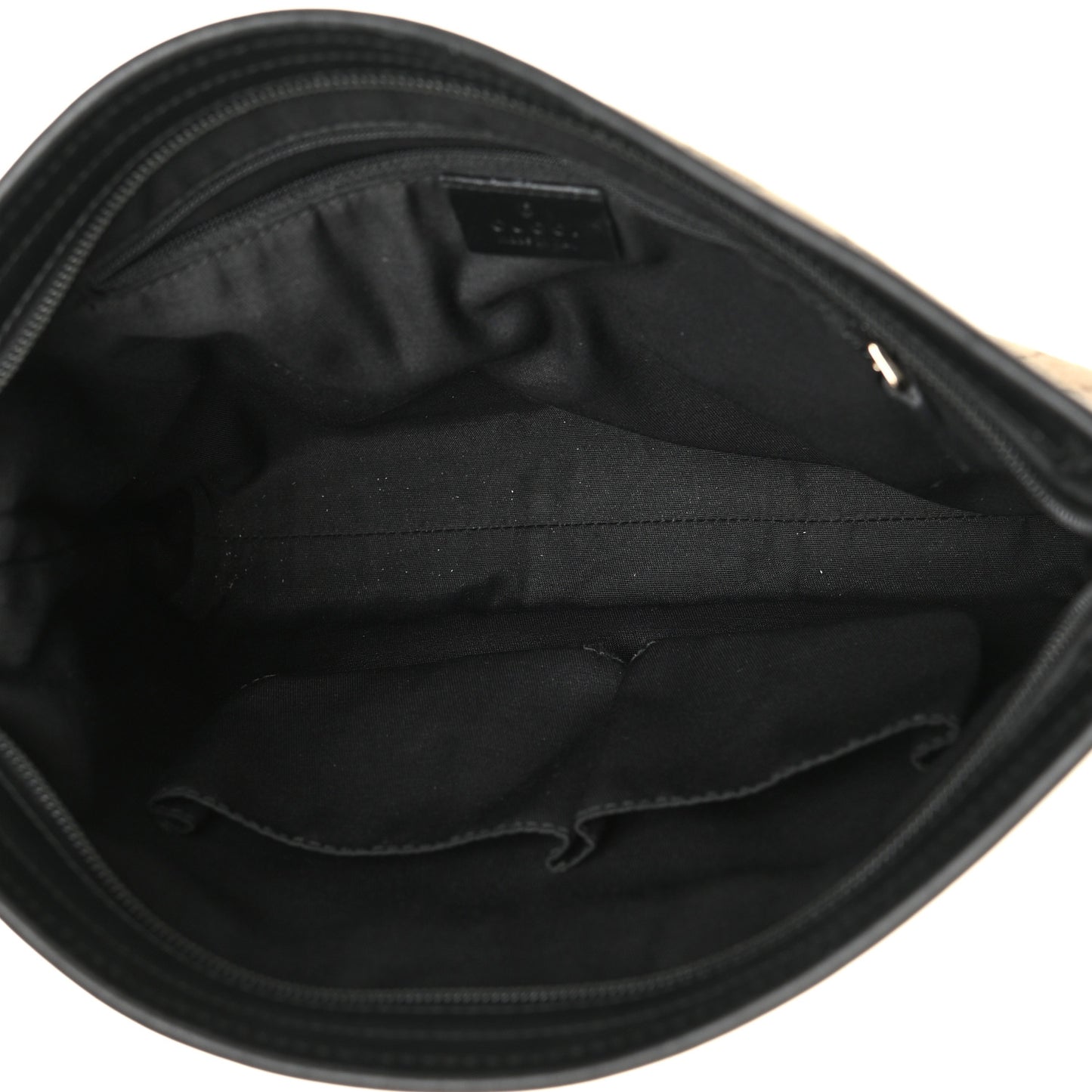 GG Monogram Web Flat Messenger Bag Black