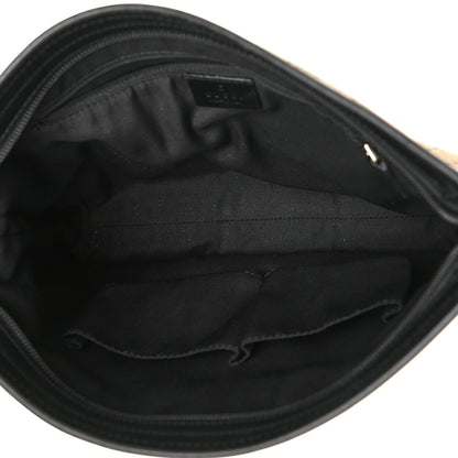 Gucci GG Monogram Web Flat Messenger Bag Black 5 of 18