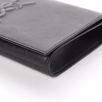 Saint Laurent Calfskin Monogram Large Belle De Jour Clutch Black 8 of 8