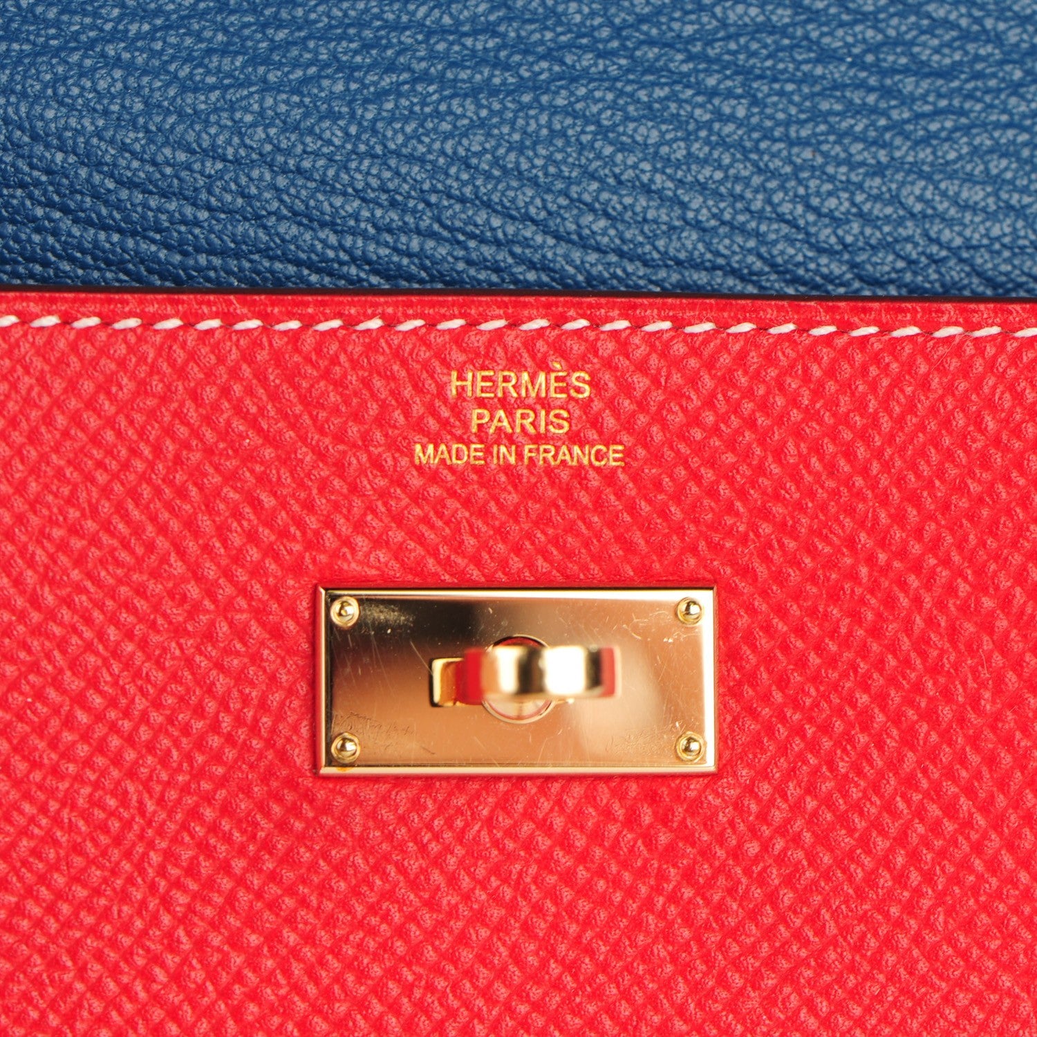 Hermes Epsom Kelly Longue Wallet Rouge Casaque Bleu Thalassa 10 of 11