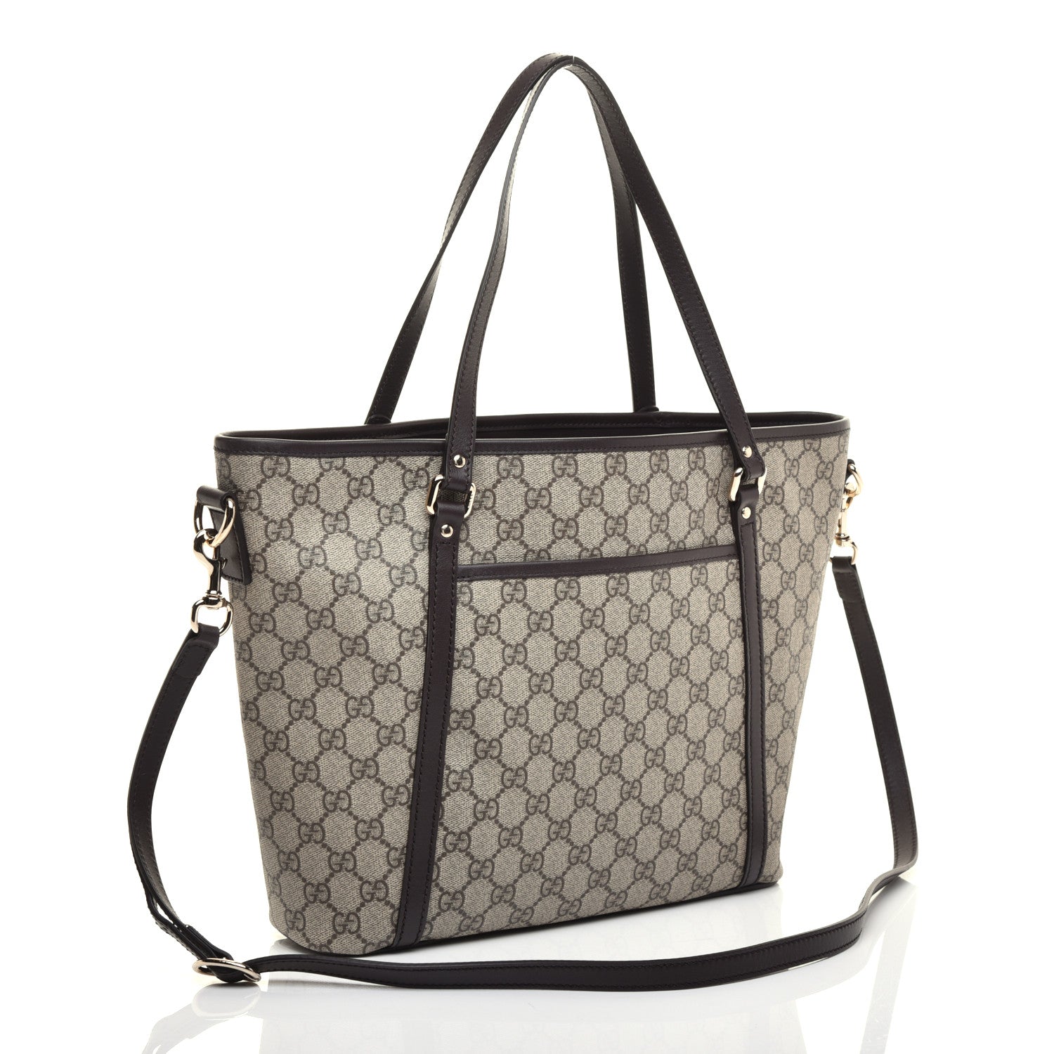 Gucci GG Supreme Monogram Medium Joy Tote Dark Brown 3 of 11