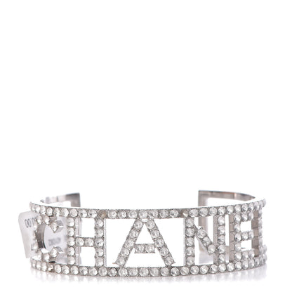 Chanel Crystal Logo Cuff M Silver 1 of 4