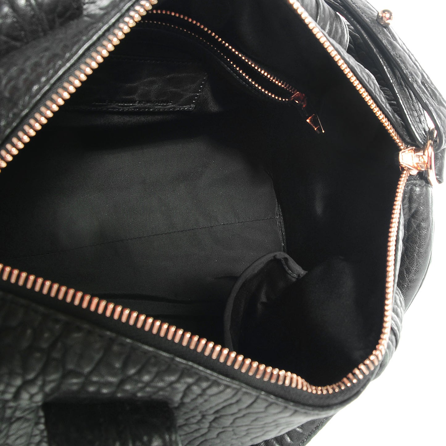 Pebbled Lambskin Rocco Black w Rose Gold Hardware