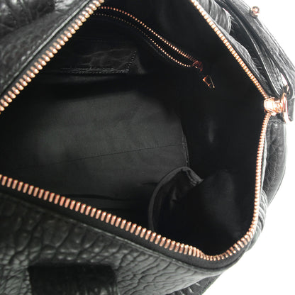 Alexander Wang Pebbled Lambskin Rocco Black w Rose Gold Hardware 6 of 7