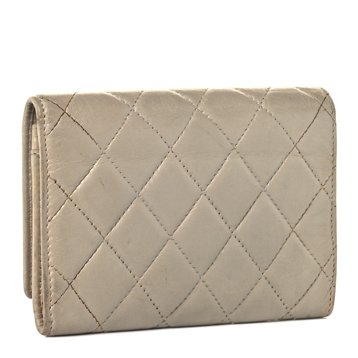 Chanel Metallic Calfskin Quilted Cambon Flap Wallet Gold 3 of 7