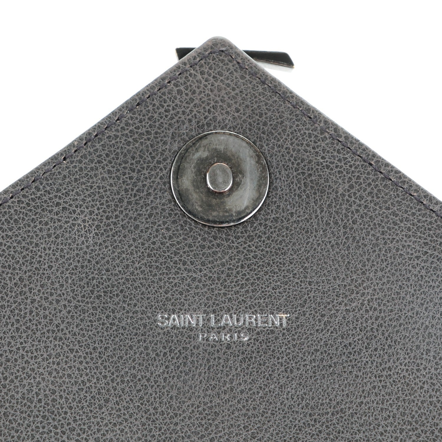 Saint Laurent Sheepskin Matelasse Chevron Monogram Large College Satchel Dark Anthracite 7 of 10