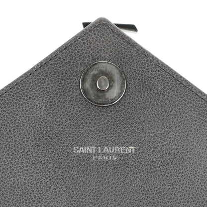 Saint Laurent Sheepskin Matelasse Chevron Monogram Large College Satchel Dark Anthracite 7 of 10