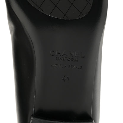 Chanel Lambskin Cap Toe CC Uniform Ballerina Flats 41 Black 8 of 12