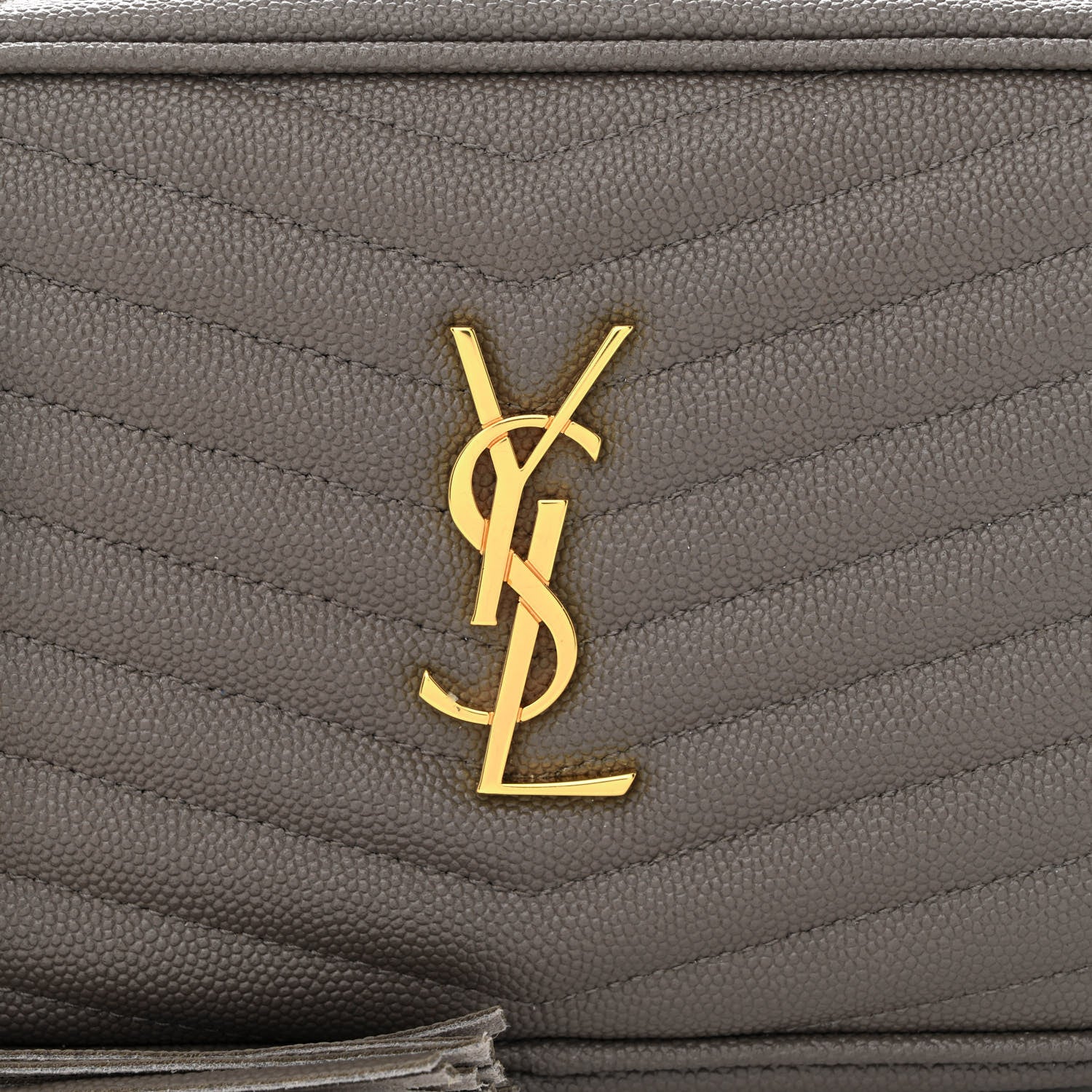 Saint Laurent Grain De Poudre Matelasse Monogram Mini Lou Camera Bag Fog 8 of 10