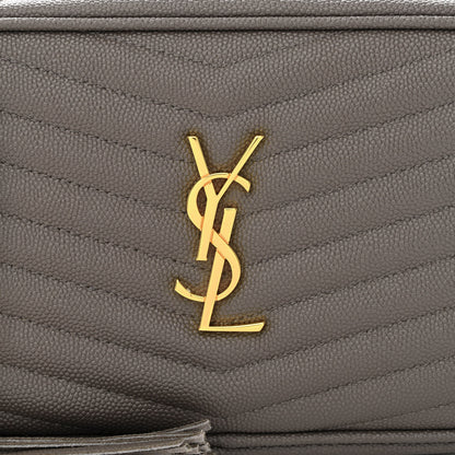 Saint Laurent Grain De Poudre Matelasse Monogram Mini Lou Camera Bag Fog 8 of 10