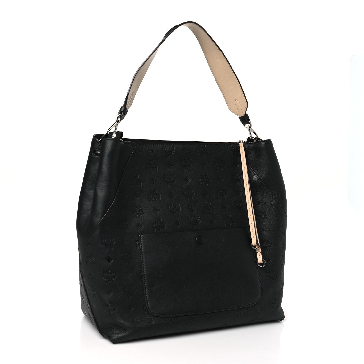 MCM Calfskin Ottomar Large Klara Hobo Black 3 of 8