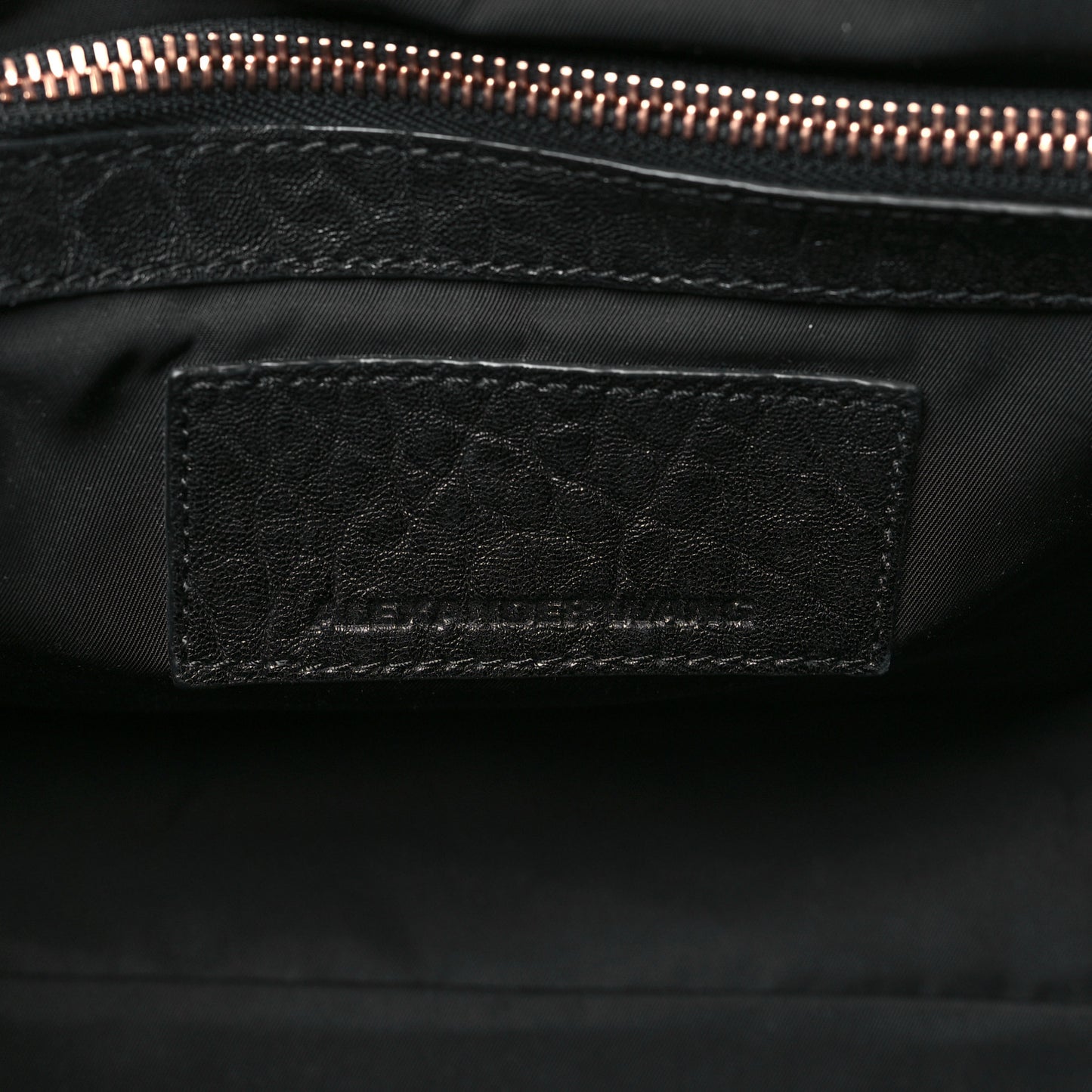 Pebbled Lambskin Rockie Black Rose Gold Hardware