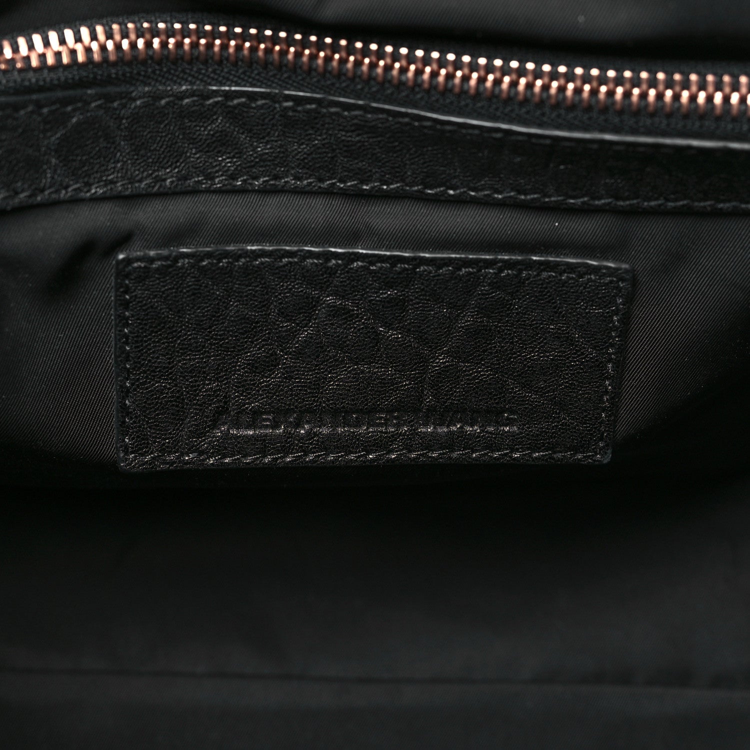 Alexander Wang Pebbled Lambskin Rockie Black Rose Gold Hardware 6 of 9