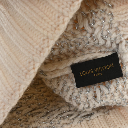 Louis Vuitton Wool Cashmere Shiny Malletage Hat Beige 4 of 5