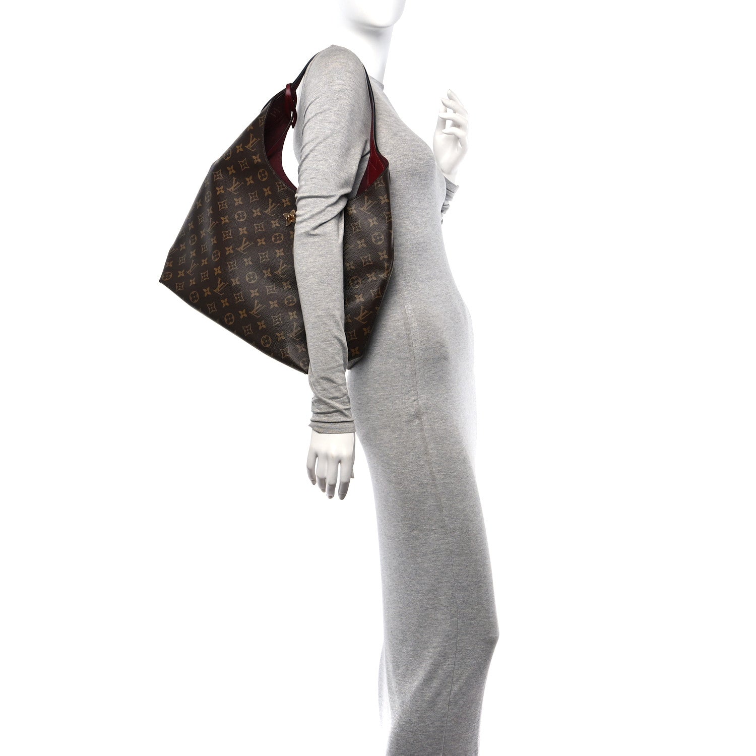 Louis Vuitton Monogram Flower Hobo Bordeaux 2 of 10