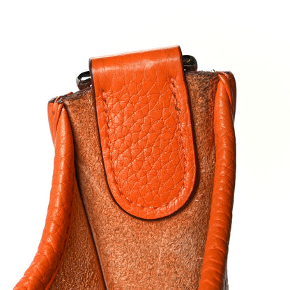 Hermes Taurillon Clemence Evelyne III PM Orange 12 of 12