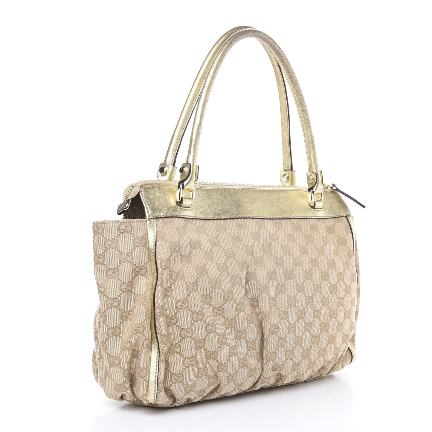 Metallic Monogram D Gold Tote Gold