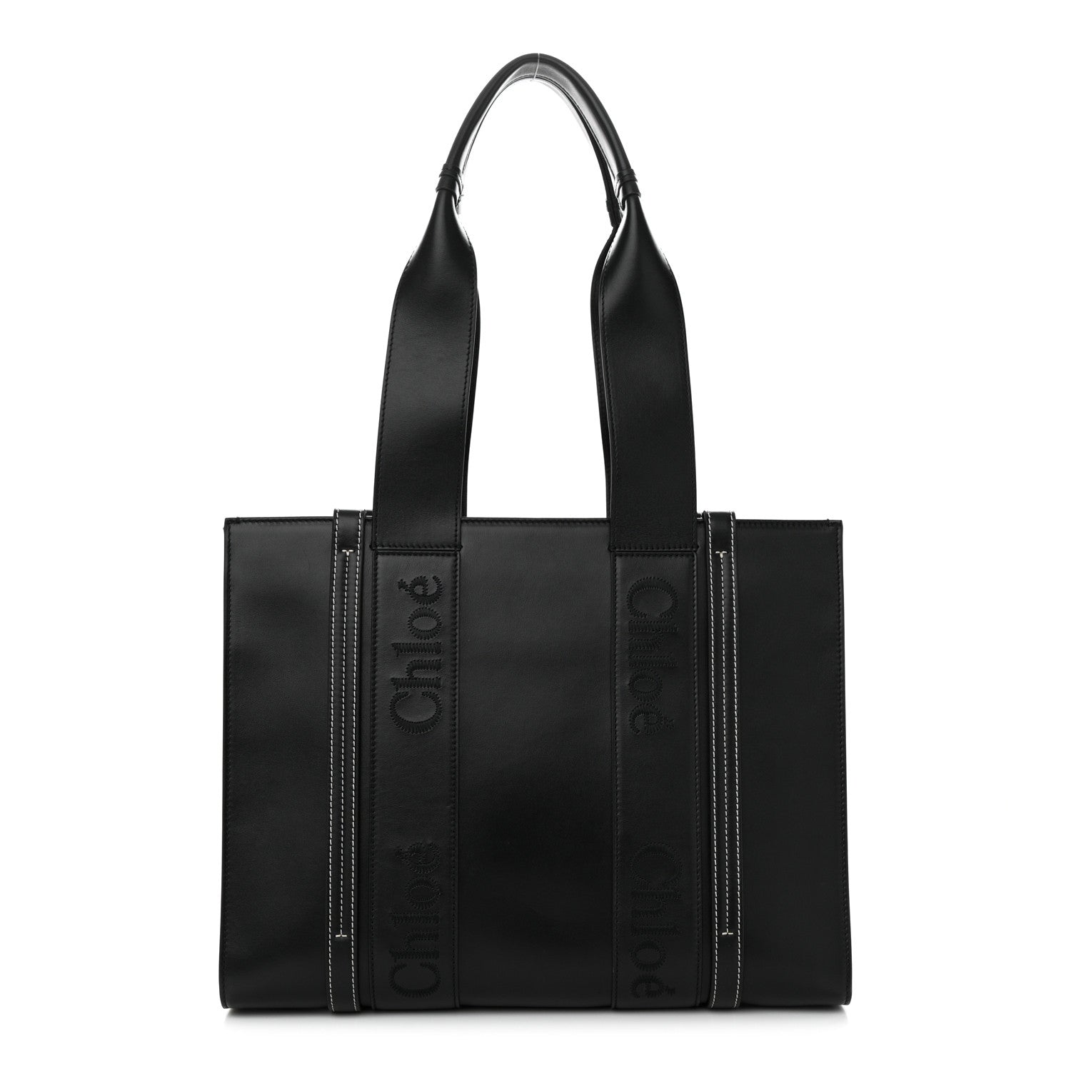 Chloe Calfskin Medium Woody Tote Black 1 of 12