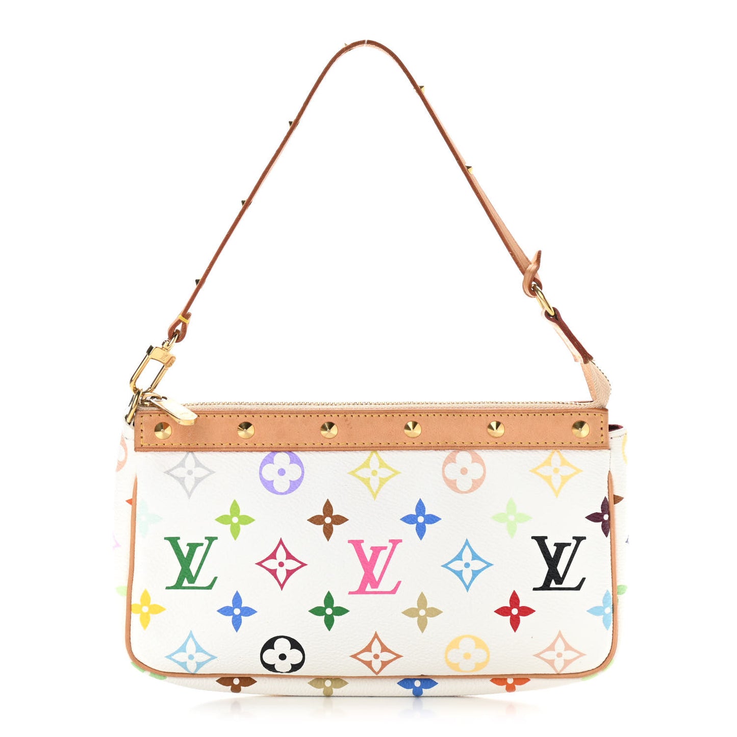 Monogram Multicolor Pochette Accessories White